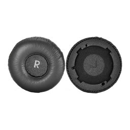 Náhradné Náušníky pre JBL Tune 600BTNC, Pamäťová pena + Koža, Čierne, 1 pár