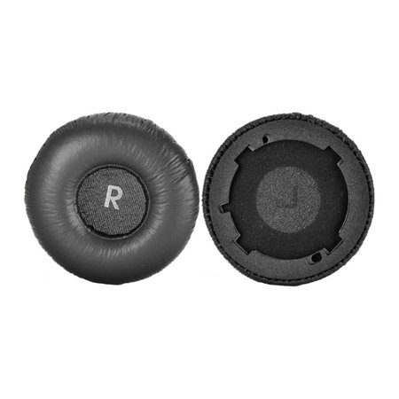 Náhradné Náušníky pre JBL Tune 600BTNC, Pamäťová pena + Koža, Čierne, 1 pár