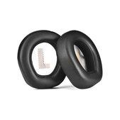 Náhradné Náušníky pre JBL Quantum Q200, Q300, Pamäťová pena + PU Koža, Čierne, 1 pár