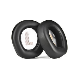 Náhradné Náušníky pre JBL Quantum Q200, Q300, Pamäťová pena + PU Koža, Čierne, 1 pár