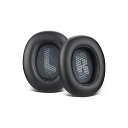 Náhradné Náušníky pre JBL Live 650BTNC, E65, Pamäťová pena + PU Koža, Čierne, 1 pár