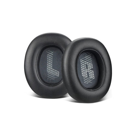 Náhradné Náušníky pre JBL Live 650BTNC, E65, Pamäťová pena + PU Koža, Čierne, 1 pár