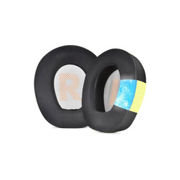 Náhradné Náušníky pre JBL Quantum Q200, Q300, Pamäťová Pena + PU Koža + Textil, Čierne, Chladivý Gél, 1 pár