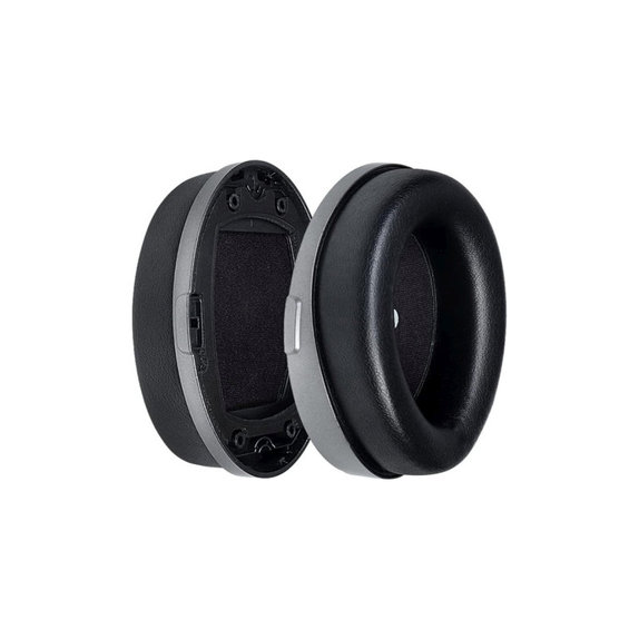 Náhradné Náušníky pre Kingston HyperX Cloud Orbit S, Pamäťová pena + PU Koža, Čierne, 1 pár