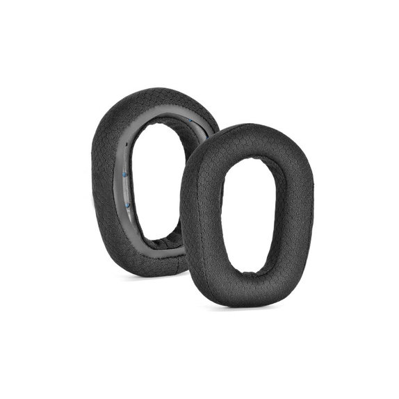 Náhradné Náušníky pre Logitech G435, Pena + Textil, Čierne, 1 Pár