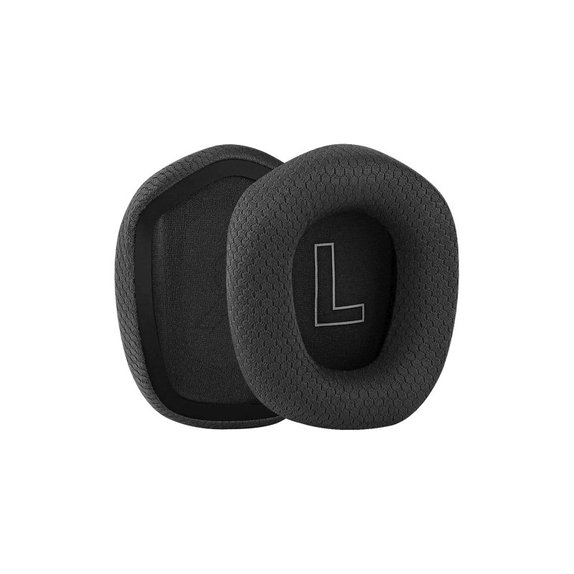 Náhradné Náušníky pre Logitech G335, G733, Pamäťová pena + Textil, Čierne, 1 pár