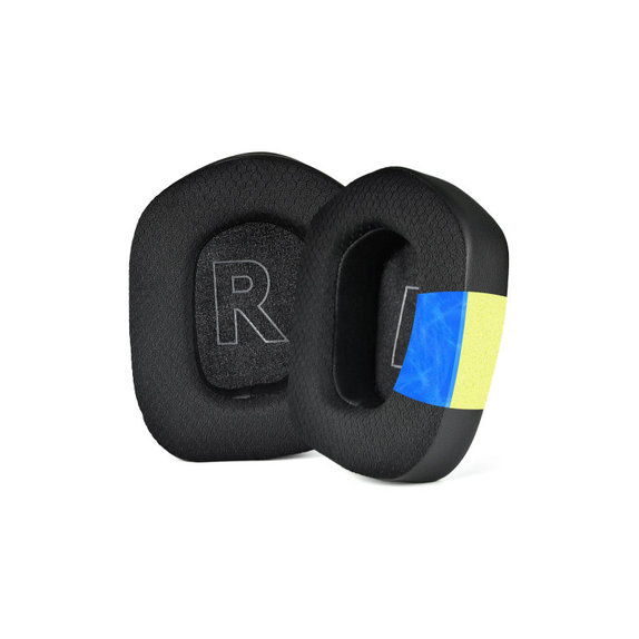 Náhradné Náušníky pre Logitech G733, Pamäťová pena + Textil + Koža, Čierne, Chladivý Gél, 1 pár
