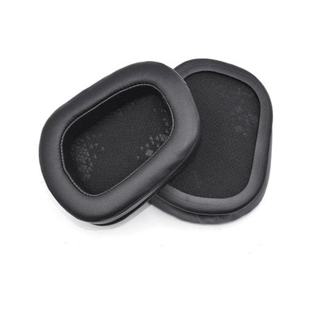 Náhradné Náušníky pre Logitech G633 Artemis, G933 Artemis, Pamäťová pena + PU Koža, Čierne, 1 pár