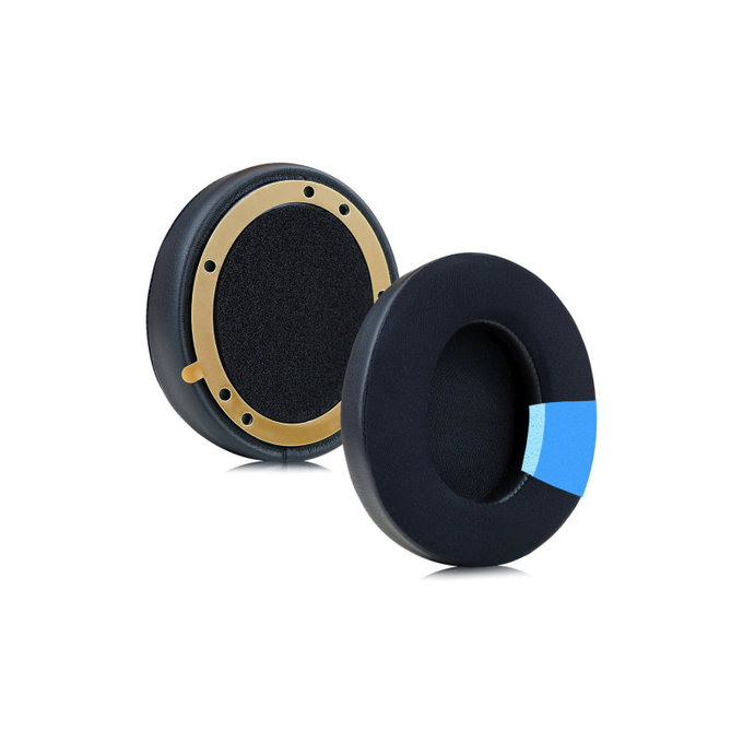 Náhradné Náušníky pre Beats Studio Pro, Pamäťová pena + Textil + Koža, Čierne, Chladivý Gél, 1 pár