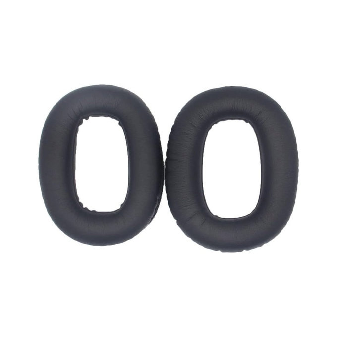 Náhradné Náušníky pre Marshall Monitor II, Pamäťová pena + PU Koža, Čierne, 1 pár