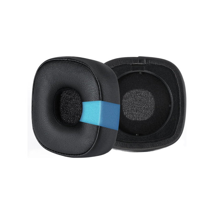 Náhradné Náušníky pre Marshall Major IV, Pamäťová pena + PU Koža, Čierne, Chladivý Gél, 1 pár
