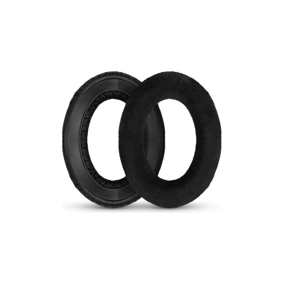 Náhradné Náušníky pre Sennheiser HD545, HD600, HD650, Pamäťová pena + Textil, Čierne, 1 pár