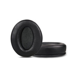 Náhradné Náušníky pre Sennheiser HD4.50, HD450, Pamäťová pena + Koža, Čierne, 1 pár