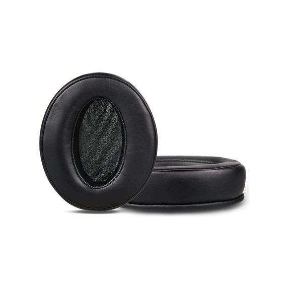 Náhradné Náušníky pre Sennheiser HD4.50, HD450, Pamäťová pena + Koža, Čierne, 1 pár