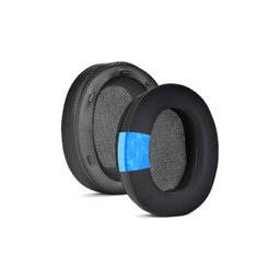 Náhradné Náušníky pre Sony WH-XB910N, Pamäťová pena + Textil + Koža, Čierne, Chladivý Gél, 1 pár