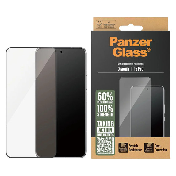 Tvrdené sklo UWF pre Xiaomi 15 Pro, Čierna, PanzerGlass