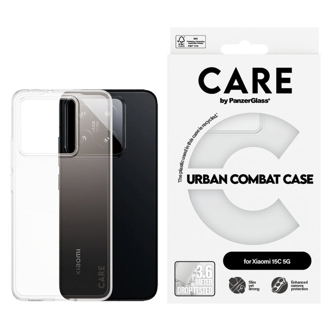 Puzdro Urban Combat pre Xiaomi 15C 5G, Transparentná, PanzerGlass
