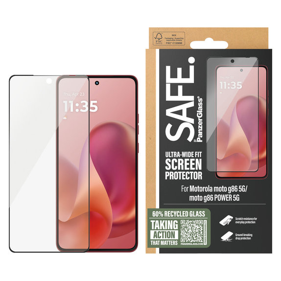 Tvrdené sklo UWF pre Motorola Moto G86 Power, Čierna, SAFE by PanzerGlass