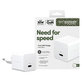Cestovný adaptér Grand Prix USB-C, GaN, 30 W PD, striebornobiela, empower
