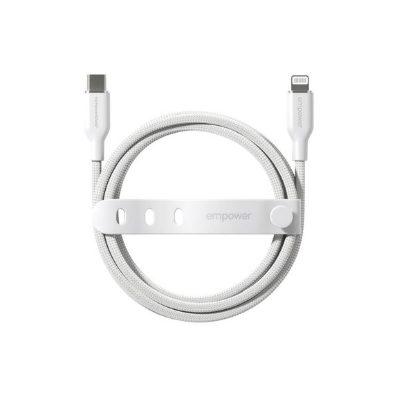 Kábel USB-C/Lightning, 60 W, Racing, 1,2 m, Striebornobiela, empower