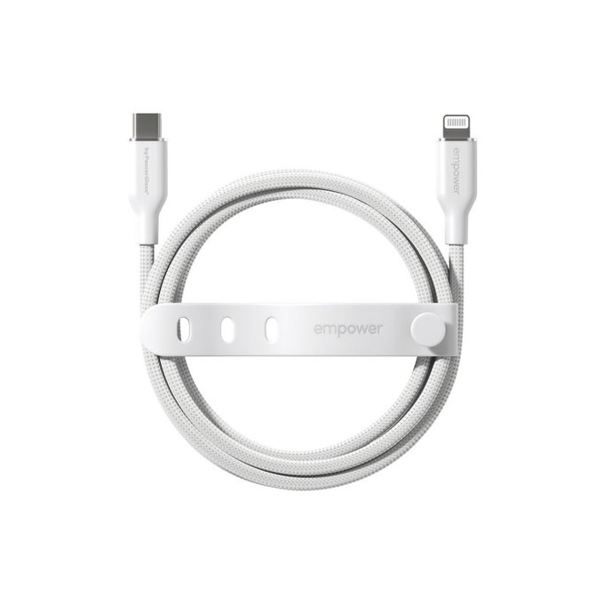 Kábel USB-C/Lightning, 60 W, Racing, 1,2 m, Striebornobiela, empower