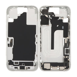 Apple iPhone 16 - Stredný Rám + Tlačidlá Zapínania, Hlasitosti a Kamery (White)