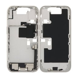 Apple iPhone 16 Pro - Stredný Rám + Tlačidlá Zapínania, Hlasitosti a Kamery (White Titanium)