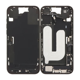 Apple iPhone 16 Plus - Stredný Rám + Tlačidlá Zapínania, Hlasitosti a Kamery (Black)