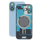 Apple iPhone 17 - Sklo Zadného Housingu + Sklíčko Kamery + Kovový Pliešok + Magsafe Magnet (Mist Blue)