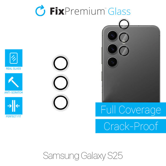FixPremium Glass - Tvrdené Sklo zadnej kamery bez Rámu pre Samsung S25