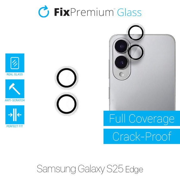 FixPremium Glass - Tvrdené Sklo zadnej kamery bez Rámu pre Samsung S25 Edge