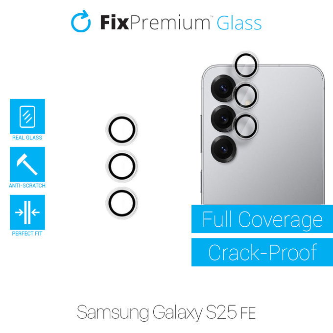 FixPremium Glass - Tvrdené Sklo zadnej kamery bez Rámu pre Samsung S25 FE