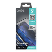 Univerzálne tvrdené sklo Omniglass X, Čierna, SBS