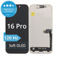 Displej Soft OLED pre iPhone 16 Pro - Dotykové sklo + Rám, DIAGNOSTIC