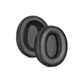 Náhradné Náušníky pre Audiotechnica ANC500BT, Pamäťová pena + PU Koža, Čierne, 1 pár