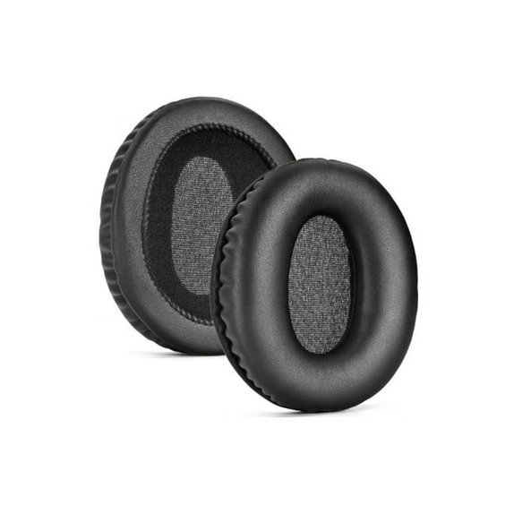 Náhradné Náušníky pre Audiotechnica ANC500BT, Pamäťová pena + PU Koža, Čierne, 1 pár