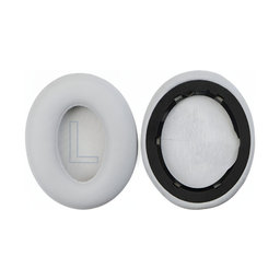 Náhradné Náušníky pre Anker Soundcore Life Q20, Pamäťová pena + PU Koža, Šedé, 1 pár