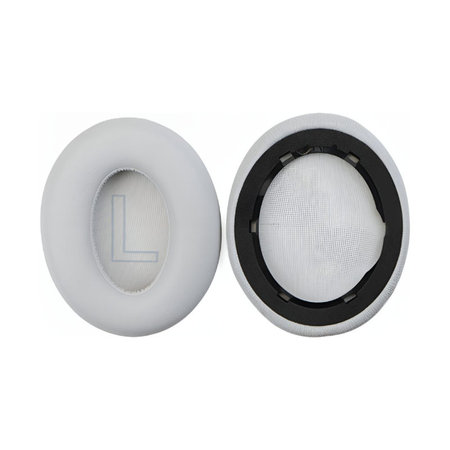 Náhradné Náušníky pre Anker Soundcore Life Q20, Pamäťová pena + PU Koža, Šedé, 1 pár