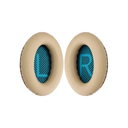 Náhradné Náušníky pre Bose QuietComfort 2, 15, 25 a 35, Pamäťová pena + PU Koža, Khaki, 1 pár