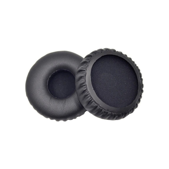 Náhradné Náušníky pre Jabra Revo, Pamäťová pena + PU Koža, Čierne, 1 pár