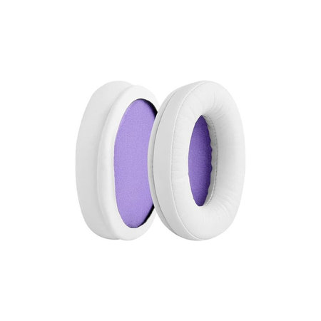 Náhradné Náušníky pre Kingston HyperX Cloud Alpha Gaming, Pamäťová pena + PU Koža, Biele, 1 pár