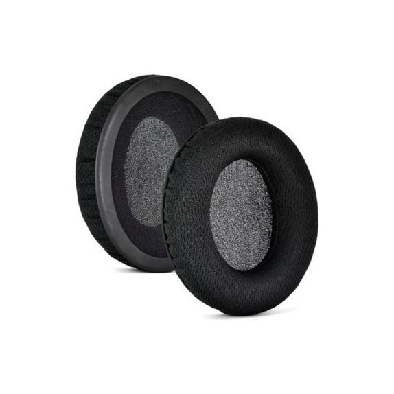 Náhradné Náušníky pre Kingston HyperX Stinger Core, Pamäťová pena + Textil, Čierne, 1 pár