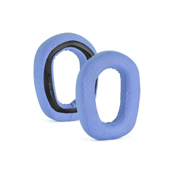 Náhradné Náušníky pre Logitech G435, Pamäťová pena + Textil, Modré, 1 pár