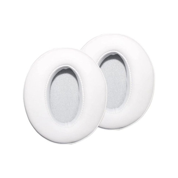Náhradné Náušníky pre Sennheiser HD300, 300BT, 4.50BTNC, Pamäťová pena + PU Koža, Biele, 1 pár