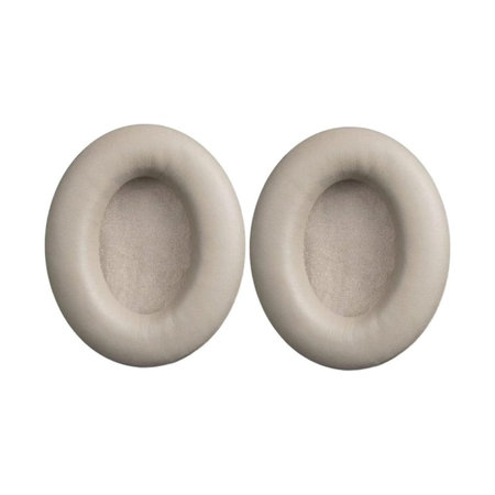 Náhradné Náušníky pre Sony WH-1000XM3, Pamäťová pena + PU Koža, Béžove, 1 pár
