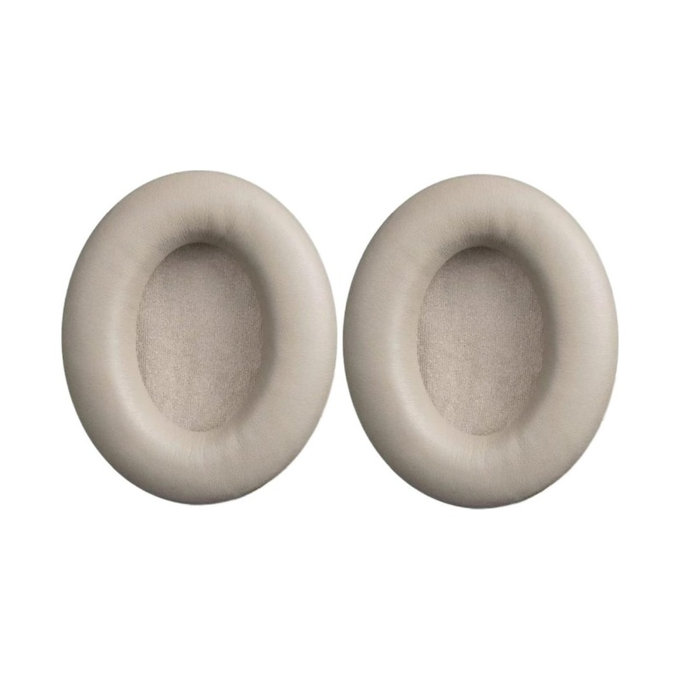 Náhradné Náušníky pre Sony WH-1000XM3, Pamäťová pena + PU Koža, Béžove, 1 pár