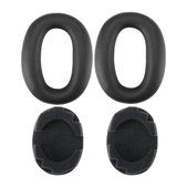 Náhradné Náušníky pre Sony MDR-1000X, WH-1000XM2, Pamäťová pena + PU Koža, Čierne, 1 pár