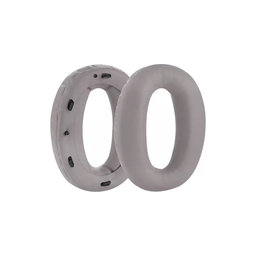 Náhradné Náušníky pre Sony MDR-1000X, WH-1000XM2, Pamäťová pena + PU Koža, Šedé, 1 pár