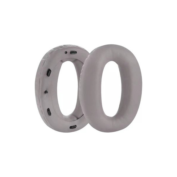 Náhradné Náušníky pre Sony MDR-1000X, WH-1000XM2, Pamäťová pena + PU Koža, Šedé, 1 pár