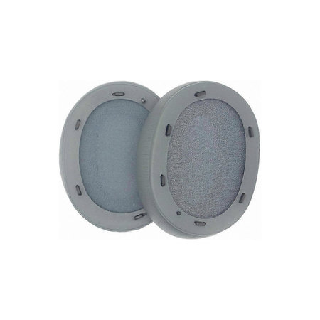 Náhradné Náušníky pre Sony WH-ULT900N, Pamäťová pena + PU Koža, Šedé, 1 pár